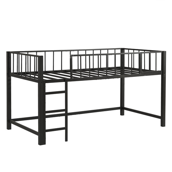 ロフトベッド パイプベッド シングル 高さ110cm ロフトベッド ロータイプ 左右入れ替え 子供ベッド シングルベッド 下収納 ロフト ベッド 省スペース スチール