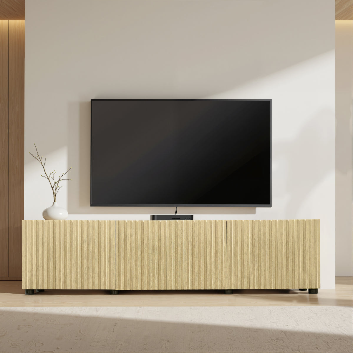 テレビキャビネット オーク材調 木製 テレビ台 ローボード TVボード 幅160cm 収納付き リビング収納 北欧風 モダン リビング・寝室用 組立簡単