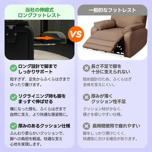 ゲーミングチェア リクライニングチェア ソファー 手動リクライニング 1人掛け 背もたれ90度と135度調節可能 高さ調整可能な肘掛け テーブル付き
