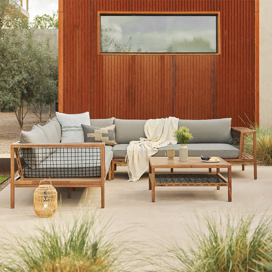 Callais 120" Outdoor Sectional - Taupe Gray