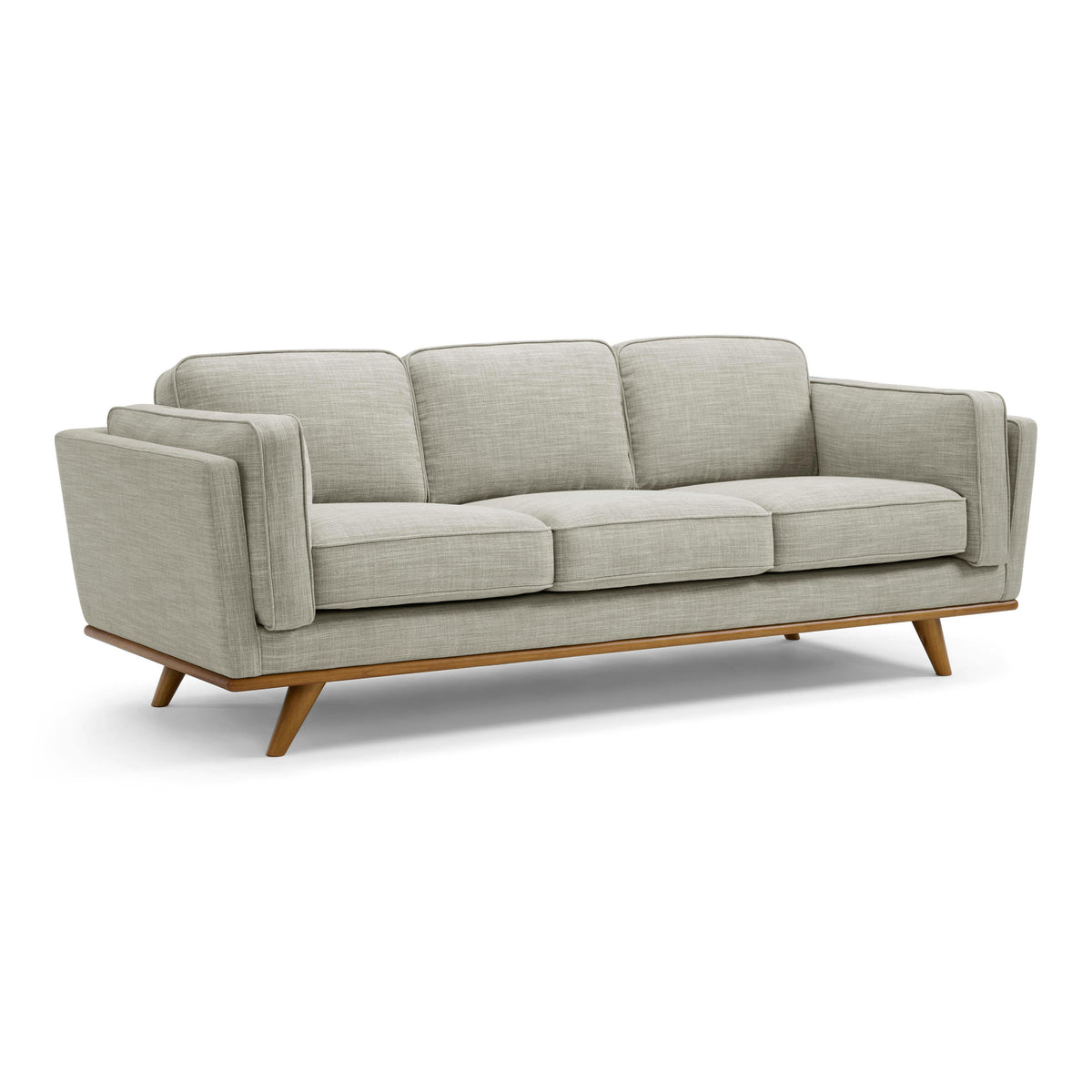 Timber 90" Sofa - Rain Cloud Gray and Honey Oak