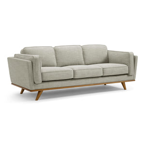 Timber 90" Sofa - Rain Cloud Gray and Honey Oak