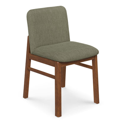 Mikkel Dining Chair - Algonquin Green and Walnut