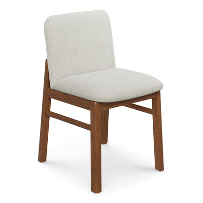 Mikkel Dining Chair - Santolina Gray and Walnut