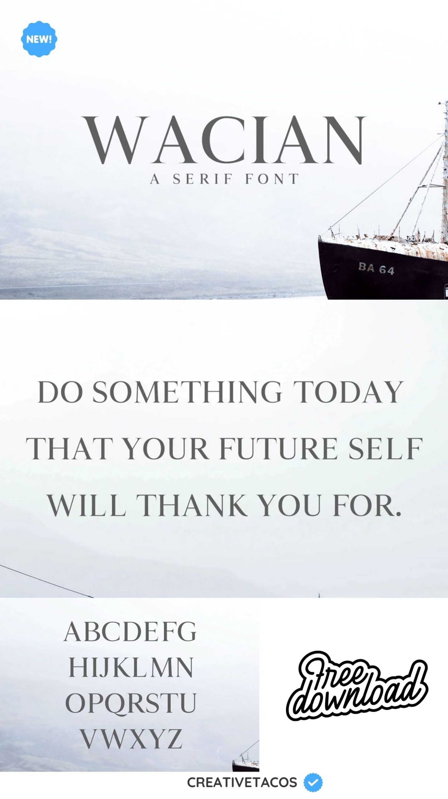 Wacian Serif Font scaled